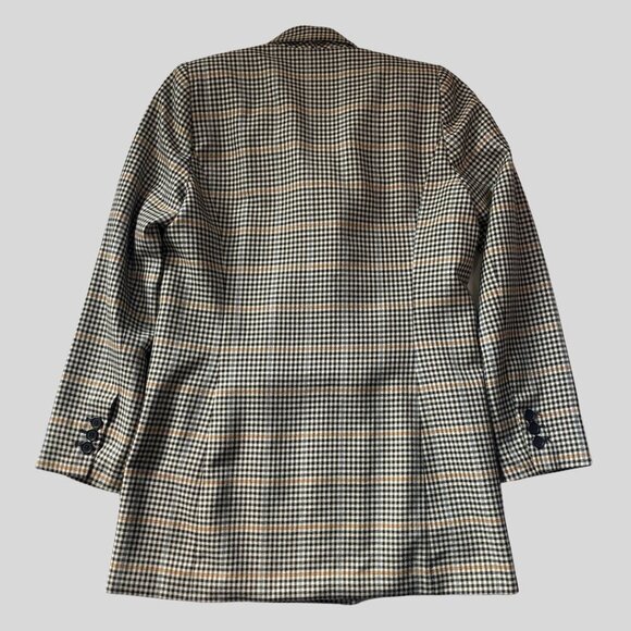 JUST FEMALE Holmes Oversized Double Breasted Checkered Plaid Blazer Size XS - Picture 3 of 9